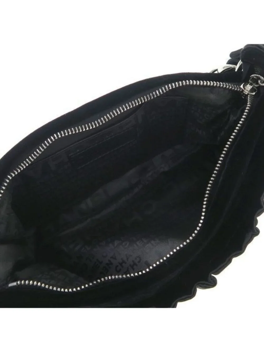 Chanel Bellows Satin Chain Clutch